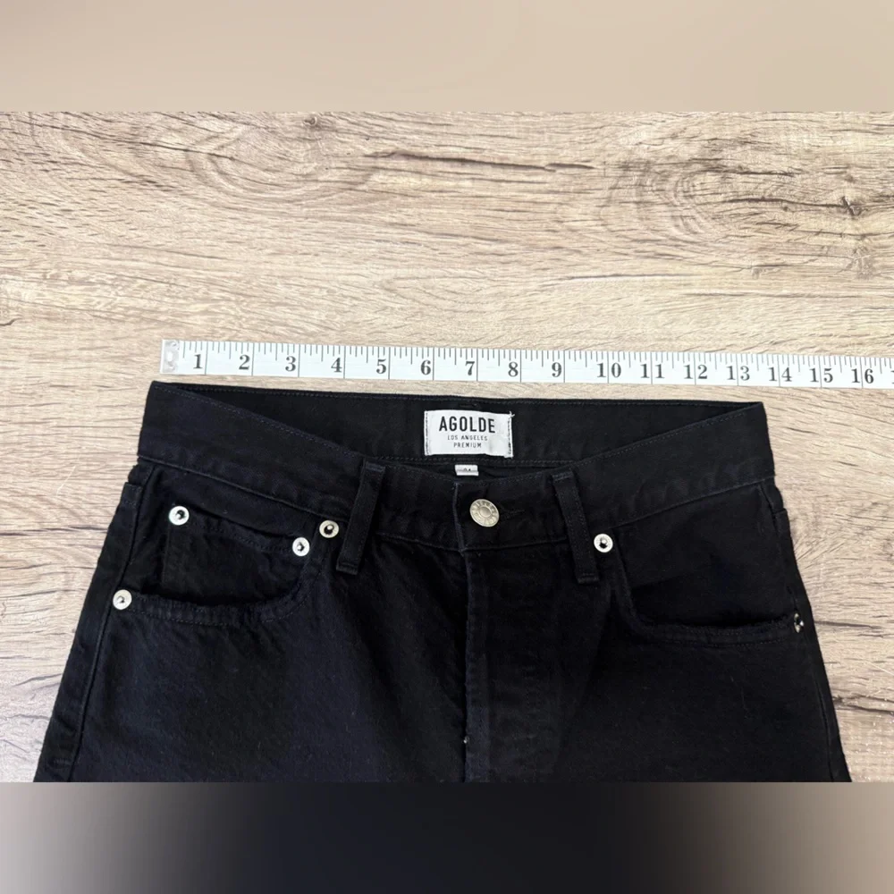 AGOLDE Jamie High Rise Classic Jeans Coal Black‎ size 24